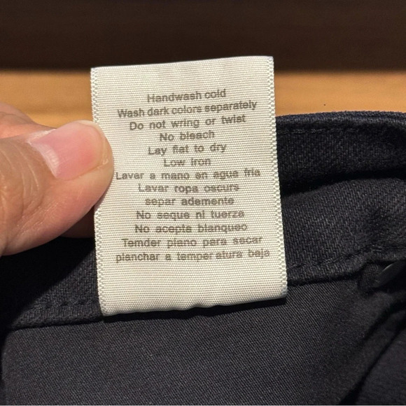 Judy Blue Navy Garment Dyed 5 Wide Leg Tummy Control Cropped High Waist Jeans - Picture 5 of 7